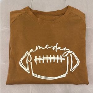 Brown 'Game Day' Football Graphic light weight sweatshirt